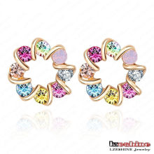 Boucles d&#39;oreilles en or rose 18 carats en or (ER0080-C)